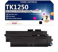 TK1250 Cartouche de Toner Haute Capacité de Remplacement pour Kyocera ECOSYS MA3500fx MA3500x MA3501wfx PA3500wx PA3500x Imprimantes, 3000 Pages Capacité : 3 000 Pages,Black-2 Pack