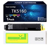 TK5160 Cartouche de Toner Haute Capacité Compatible pour Kyocera TK5160 TK5160K TK5160C TK5160Y TK5160M pour Kyocera ECOSYS P7040cdn Imprimante avec Puce,Yellow-1 Pack