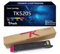 TK5205 Cartouche de Toner Haute Capacité pour Kyocera TK5205 TK-5205K TK-5205C TK-5205Y TK-5205M Compatible pour Kyocera Mita TASKalfa 356ci Imprimante avec Puce,Magenta-1 Pack