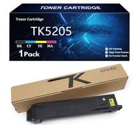 TK5205 Cartouche de Toner Haute Capacité pour Kyocera TK5205 TK-5205K TK-5205C TK-5205Y TK-5205M Compatible pour Kyocera Mita TASKalfa 356ci Imprimante avec Puce,Black-1 Pack