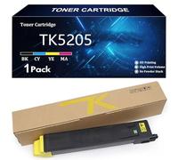 TK5205 Cartouche de Toner Haute Capacité pour Kyocera TK5205 TK-5205K TK-5205C TK-5205Y TK-5205M Compatible pour Kyocera Mita TASKalfa 356ci Imprimante avec Puce,Yellow-1 Pack