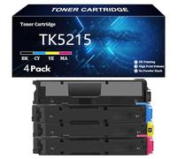 TK5215 Cartouche de Toner Haute Capacité pour Kyocera TK5215 TK-5215K TK-5215C TK-5215Y TK-5215M Compatible pour Kyocera Mita TASKalfa 406ci Imprimante avec Puce,4 Color-4 Pack