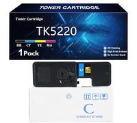 TK5220 Cartouche de Toner Compatible Cartouches pour Kyocera TK-5220K TK-5220C TK-5220M TK-5220Y pour Kyocera ECOSYS M5521cdn M5521cdw P5021cdn P5021cdw Imprimante,C-1 Pack