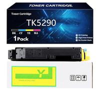 TK5290 Cartouche de Toner de Remplacement pour Kyocera TK5290 TK-5290K TK-5290C TK-5290M TK-5290Y Compatible pour Kyocera ECOSYS P7240cdn Imprimante avec Puce,Yellow-1 Pack