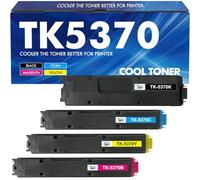 TK5370 TK-5370 Compatible pour Kyocera Ecosys PA3500cx MA3500cix MA3500cifx TK5370K TK5370C TK5370M TK5370KY (4 Packs Noir Magenta Jaune Cyan)