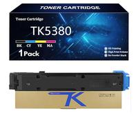 TK5380 Cartouche de Toner Haute Capacité pour Kyocera TK-5380K TK-5380C TK-5380Y TK-5380M Compatible pour Kyocera ECOSYS MA4000cifx MA4000cix PA4000cx Imprimantes avec Puce,Cyan-1 Pack