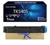 TK5405 Cartouche de Toner de Remplacement pour Kyocera TK5405 TK-5405K TK-5405C TK-5405M TK-5405Y Compatible pour Kyocera ECOSYS MA3500ci Imprimante avec Puce,Cyan-1 Pack
