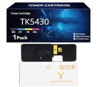 TK5430 Cartouche de Toner avec Puce pour Kyocera TK-5430K TK-5430C TK-5430M TK-5430Y Compatible pour Kyocera ECOSYS PA2100CX PA2100CWX MA2100CFX MA2100CWFX Imprimante,Yellow-1 Pack