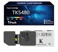 TK5480 Cartouche de Toner de Remplacement pour Kyocera TK5480 TK-5480K TK5480C TK5480Y TK5480M Toner Compatible pour imprimante Kyocera ECOSYS PA2101cx MA2101cfx avec Puce,BK-1 Pack