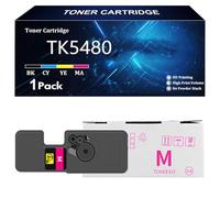 TK5480 Cartouche de Toner de Remplacement pour Kyocera TK5480 TK-5480K TK5480C TK5480Y TK5480M Toner Compatible pour imprimante Kyocera ECOSYS PA2101cx MA2101cfx avec Puce,M-1 Pack