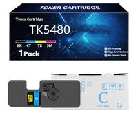 TK5480 Cartouche de Toner de Remplacement pour Kyocera TK5480 TK-5480K TK5480C TK5480Y TK5480M Toner Compatible pour imprimante Kyocera ECOSYS PA2101cx MA2101cfx avec Puce,C-1 Pack