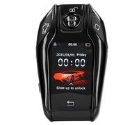 TK800+ clé de voiture télécommandée intelligente, LCD écran tactile tout en un Entrée sans clé Auto Lock Déverrouiller Window Lift Trunk Télécommande, pour tous les démarrages du(Le noir)
