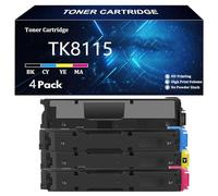 TK8115 Cartouche de Toner Haute Capacité pour Kyocera TK8115 TK-8115K TK-8115C TK-8115Y TK-8115M Compatible pour Kyocera ECOSYS M8130cidn M8124cidn Imprimantes avec Puce,4 Color-4 Pack