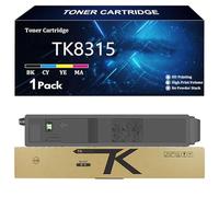 TK8315 Cartouche de Toner Compatible Cartouches pour Kyocera TK8315 TK8315K TK8315C TK8315Y TK8315M pour Kyocera TASKalfa 2550ci Imprimante avec Puce,Black-1 Pack