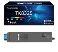 TK8325 Cartouche de Toner Compatible Cartouches pour Kyocera TK8325 TK-8325K TK-8325C TK-8325M TK-8325Y pour Kyocera Taskalfa 2551ci Imprimante avec Puce,Cyan-1 Pack