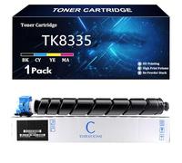 TK8335 Cartouche de Toner Compatible pour Cartouches pour Kyocera TK8335 TK8335K TK8335C TK8335Y TK8335M pour Kyocera TASKalfa 3252ci Imprimante avec Puce,Cyan-1 Pack