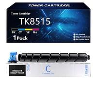 TK8515 Cartouche de Toner Compatible Cartouches pour Kyocera TK8515 TK8515K TK8515C TK8515Y TK8515M pour Kyocera TASKalfa 5052ci 6052ci Imprimantes avec Puce,Cyan-1 Pack