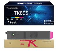 TK895 Cartouche de Toner de Remplacement pour Kyocera TK895K TK895C TK895Y TK895M Toner Compatible pour Kyocera FS-C8020MFP 8025 C8525MFP C8520MFP TASKalfa 205c 255 206ci 256ci,M-1 Pack