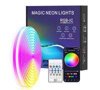 TK99SW Neon Ruban LED 3 m, RGBIC Bande LED avec APP/Télécommande, Bluetooth Flexible Néon en Silicone, Etanche IP67,Synchronisation Musicale, Décoration Extérieur/Intérieur pour Fête