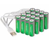 TKA 16 accumulateurs AA 2000 mAh avec port de chargement USB-C