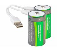 TKA 2 accus lithium-ion D 5400 mAh avec port de chargement USB-C