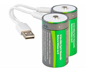 TKA 2 accus lithium-ion D 5400 mAh avec port de chargement USB-C