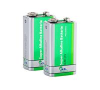 2 piles bloc 9V alcaline SuperLife 6LR61 [TKA]