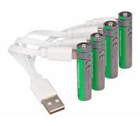 TKA 4 accumulateurs AAA 500 mAh avec port de chargement USB