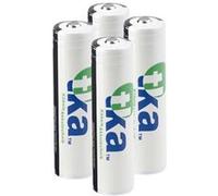 Pile électrique TKA : 4 accus Li-ion 2000 mAh 3,7V format 18650 avec plot pile