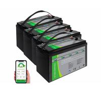 TKA 4 batteries LiFePO4 connectées avec fonction BMS et écran LCD - 1280 Wh