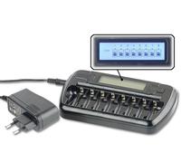 TKA Chargeur pour 8 accus AA/AAA – minuteur de sécurité, Refresh et écran