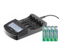 TKA Chargeur rapide haute performance avec écran et 4 accus NiMH type AAA