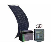 TKA Kit panneau solaire 200 W avec régulateur de charge MPPT-110, batterie et câbles