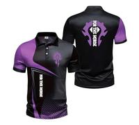 TKAJHPAH Polo 3D pour Homme Couleurs Contrastées Style Streetwear pour The H.Or.d.e Rugby Manches Courtes Respirant Idéal L'entraînement T Shirt À-ZiSe||x_l