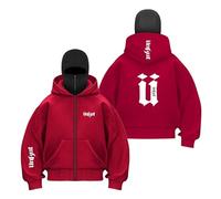 TKAJHPAH Sweat À Capuche Cagoule Confortable Hommes pour U.n.k.u.t Hauts Manches Longues Vestes Double Fermeture Éclair Vêtements D'extérieur Patchwork-HongS||x_l