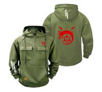 TKAJHPAH Sweat À Capuche Homme Demi Zip pour F.u.LL.me.t.al Al.ch.e.mi.St Jumpers Sweatshirts Workout Coat Printed Sportswear United Outerwear Tops Comfortable-LvSe||XX_l