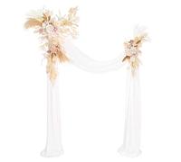 Tkasniy Kit de Fleur pour Arche Mariage(Paquet de 3), Arrangement Floral 2PCS avec drapage d'arc de Mariage pour la décoration de Toile de Fond de cérémonie de Mariage français