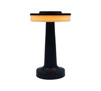 Tkasniy Lampe De Chevet À Commande Tactile, Lampe De Table sans Fil À Piles, 3 Couleurs De Lumière À Gradation Continue Petite Veilleuse pour Chambre À Coucher, Salon, Restaurant,noir