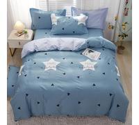 TKCQX Blue Housse de Couette 200x200 Enfant Fille GarçOn Aldult Parure de Lit Moderne et Simple Parure de Lit 1 Personne en Microfibre avec Fermeture éClair + Taie d'oreiller 65x65 cm