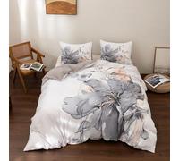 TKCQX Fleur Aquarelle Parure de Lit 140x200 Adulte GarçOn Fille Housse de Couette Enfant Impression 3D Housse de Couette 1 Personne Sets de Housse de Couette Microfibre avec Fermeture éClair