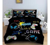 TKCQX Gamer Housse De Couette 220x240 ContrôLeur De Jeu VidéO Imprimé en 3D Parure De Lit 2 Personnes Enfant GarçOn Ado Adulte Sets De Housse De Couette Microfibre Douce avec Fermeture éClair