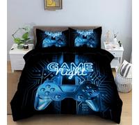 TKCQX Gaming Parure De Lit 220x240 Enfant Housse De Couette Gamer Microfibre Douce ImpriméE en 3D avec Fermeture éClair AdaptéE à La DéCoration De Salle De Jeux pour GarçOn Fille Adolescents
