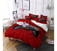 TKCQX Gaming Parure de Lit 90x190 Enfant GarçOn Ado Adulte Housse de Couette 1 Personne ContrôLeurs de Jeu Impression 3D Sets de Housse de Couette en Microfibre avec Fermeture éClair