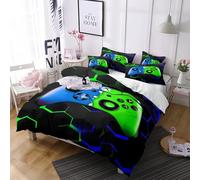 TKCQX Housse de Couette 90x190 Jeux VidéO Parure de Lit 90x190 Enfant Gaming ImpriméE Parure de Lit 1 Personne GarçOn Ado Adulte Housse de Couette en Microfibre avec Fermeture éClair
