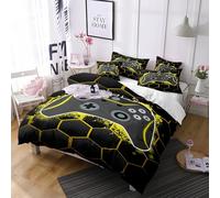 TKCQX Housse de Couette 90x190 Jeux VidéO Parure de Lit 90x190 Enfant Gaming ImpriméE Parure de Lit 1 Personne GarçOn Ado Adulte Housse de Couette en Microfibre avec Fermeture éClair