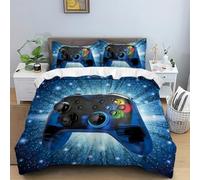 TKCQX Jeu VidéO Gamepad Parure De Lit 90x190 Gamer ContrôLeur De Manette De Jeu en Nid d'abeille Imprimé en 3D Housse De Couette 90x190 Enfants GarçOns Filles Ado Sets De Housse De Couette