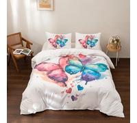 TKCQX Parure de Lit 220x240 Papillon Aquarelle Housse de Couette 220x240 Enfant GarçOn Fille Adulte Parure de Lit 2 Personnes Sets de Housse de Couette en Microfibre avec Fermeture éClair