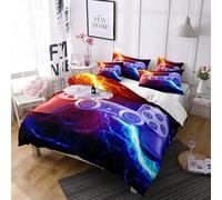 TKCQX Parure de Lit 90x190 Enfant Gaming Housse de Couette 90x190 Jeux VidéO Sets de Housse Couette en Microfibre avec Fermeture éClair Parure de Lit 1 Personne pour GarçOn Ado Adulte