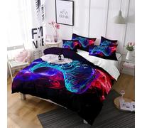TKCQX Parure de Lit 90x190 Enfant Gaming Housse de Couette 90x190 Jeux VidéO Sets de Housse Couette en Microfibre avec Fermeture éClair Parure de Lit 1 Personne pour GarçOn Ado Adulte
