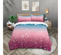 TKCQX Rose Parure de Lit 160x200 Enfant Adulte GarçOn Fille Housse de Couette Enfant Impression 3D Housse de Couette 1 Personne en Microfibre avec Fermeture éClair avec Taie 65x65 cm